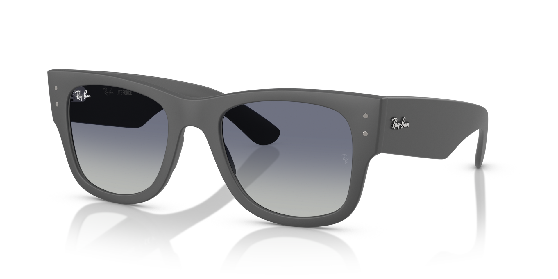 MEGA WAYFARER LITEFORCE — Sand Gray / Grey Gradient Blue