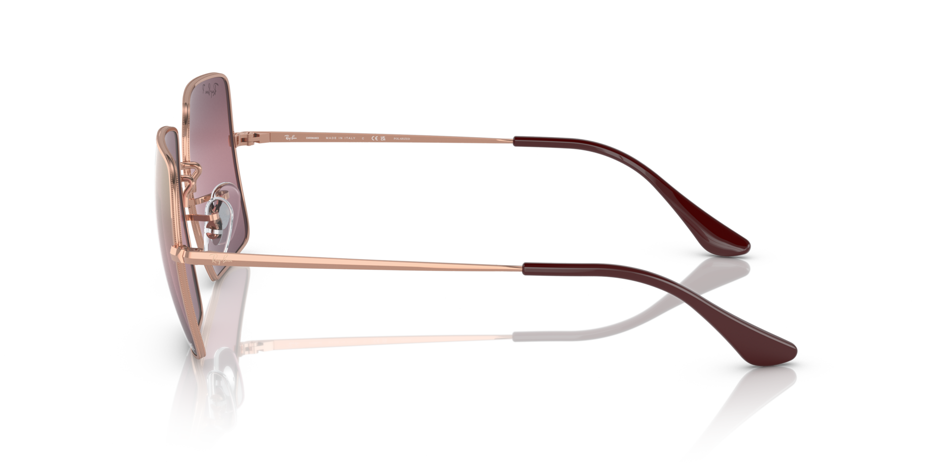 SQUARE 1971 POLARIZED+ LENSES Polarized Sunglasses in Rose Gold