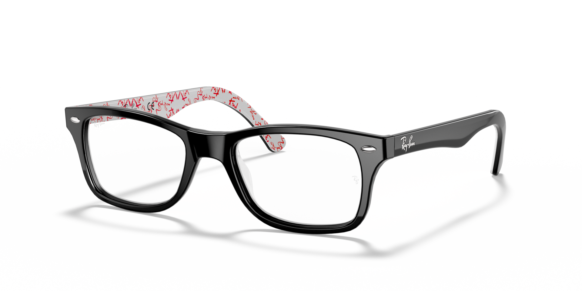 RB5228 OPTICS — Black On White / Clear