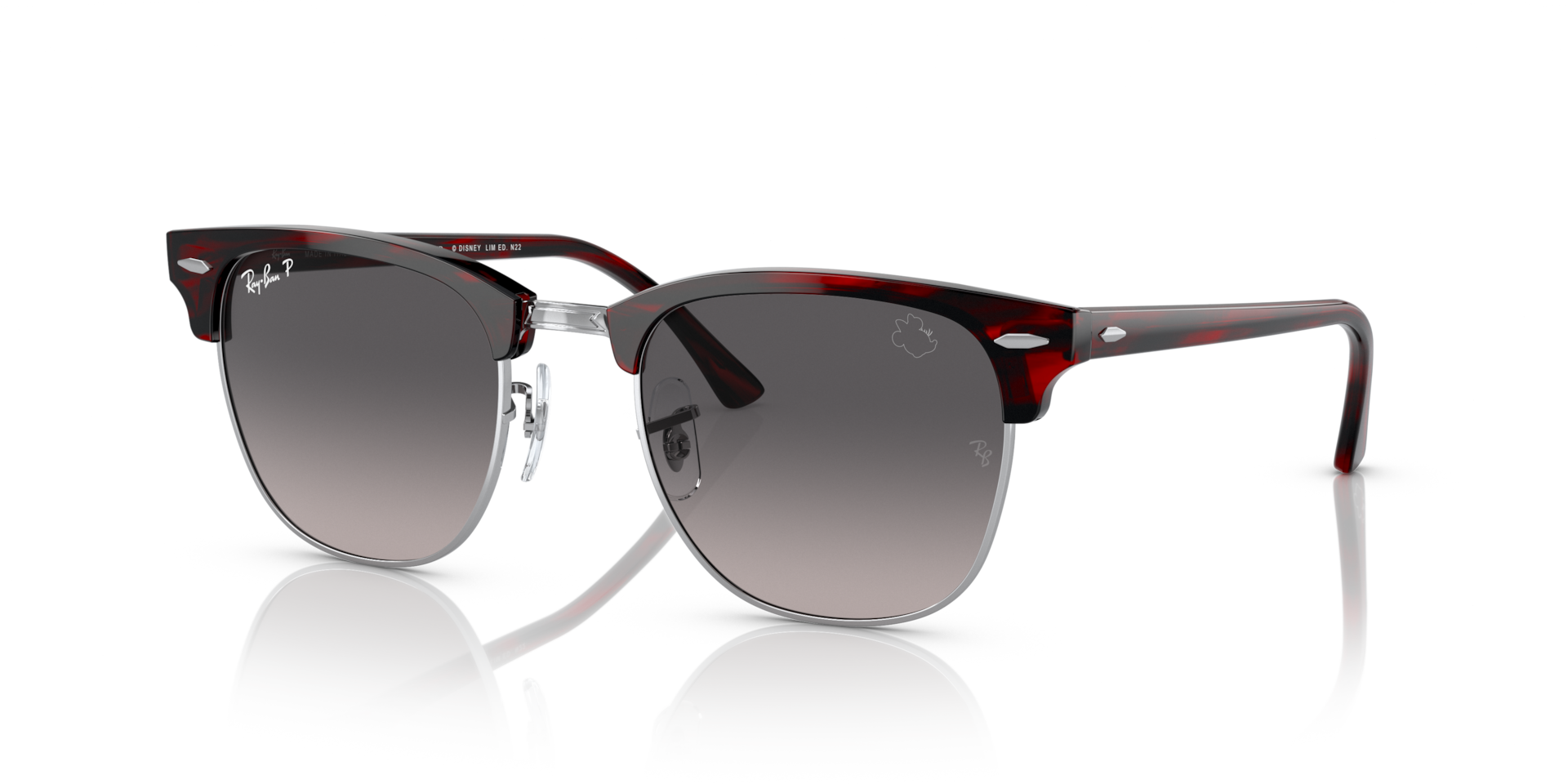 RB3016 CLUBMASTER DISNEY MINNIE MOUSE — Red Havana / Grey Polarized