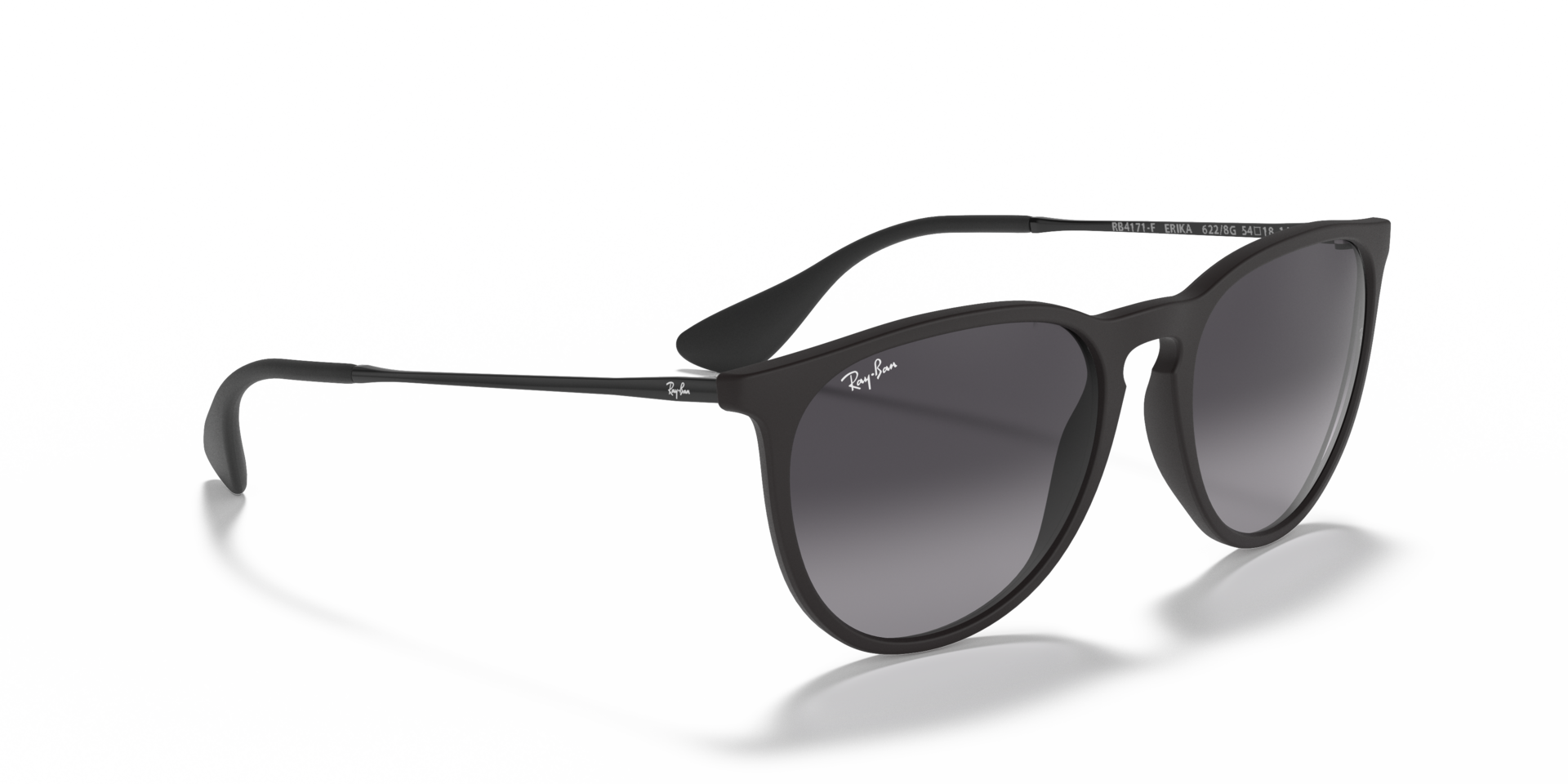 ERIKA CLASSIC Sunglasses in Rubber Black and Grey (57-18