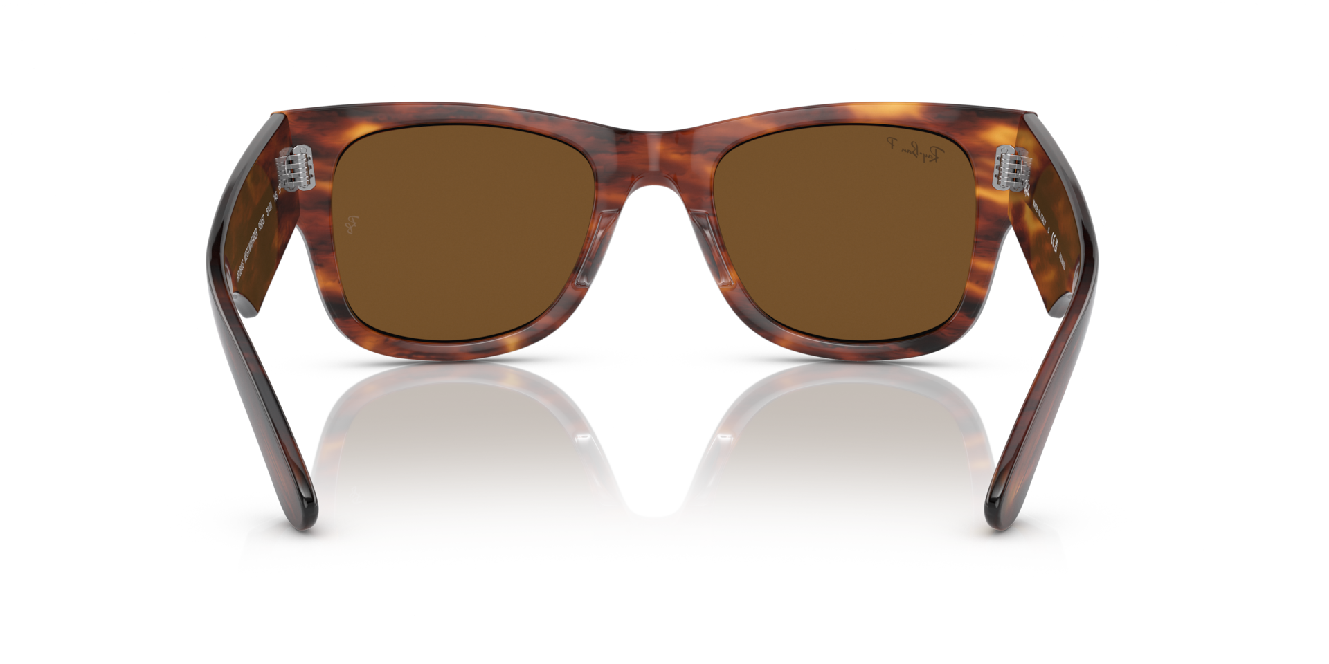 MEGA WAYFARER Polarized Sunglasses in Striped Havana and  display picture 2
