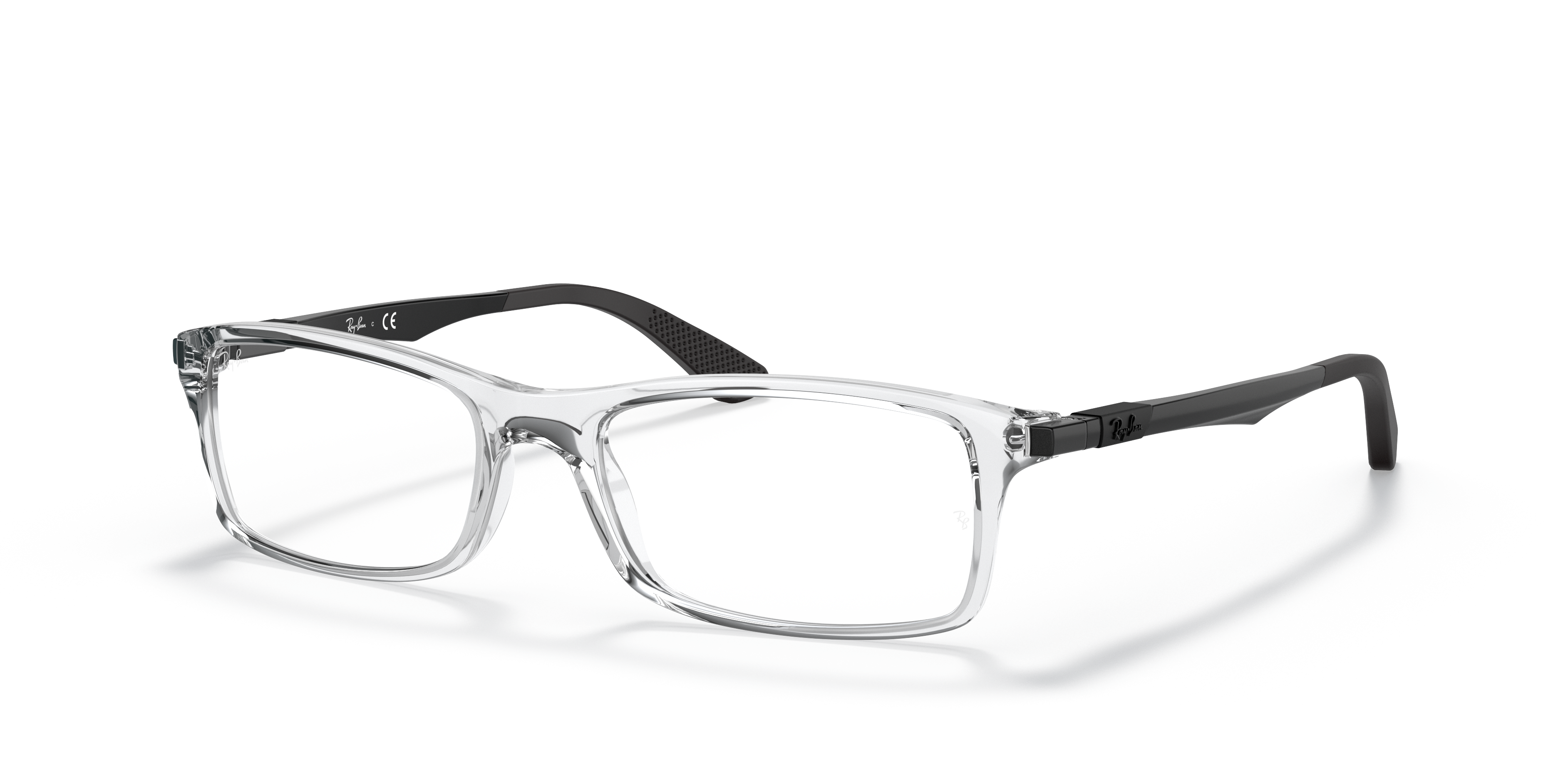 Ray Ban Rb7017 Optics Rb7017 Optics Polarized Eyeglasses with Polished Transparent and Clear ...