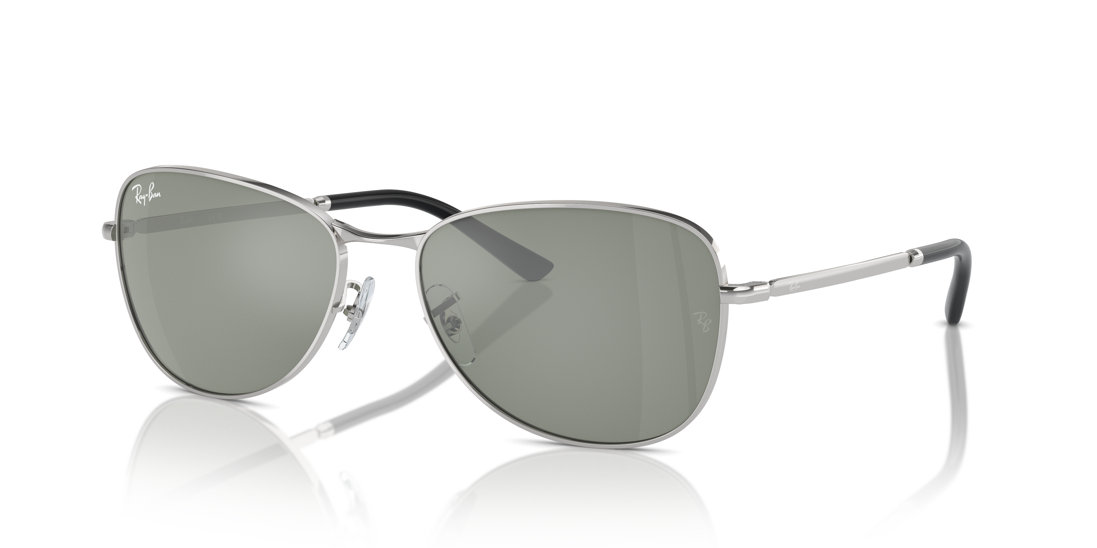 Rb3733 Sunglasses in Polished Silver and Green - RB3733 | Ray-Ban® US