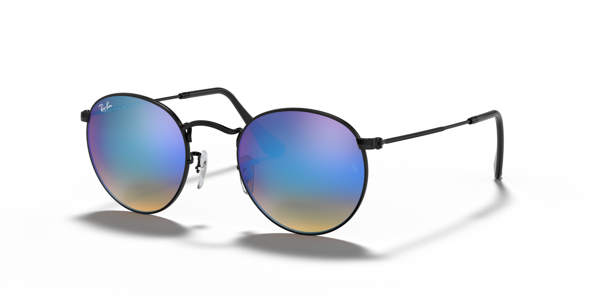 ROUND FLASH LENSES GRADIENT — Black / Blue