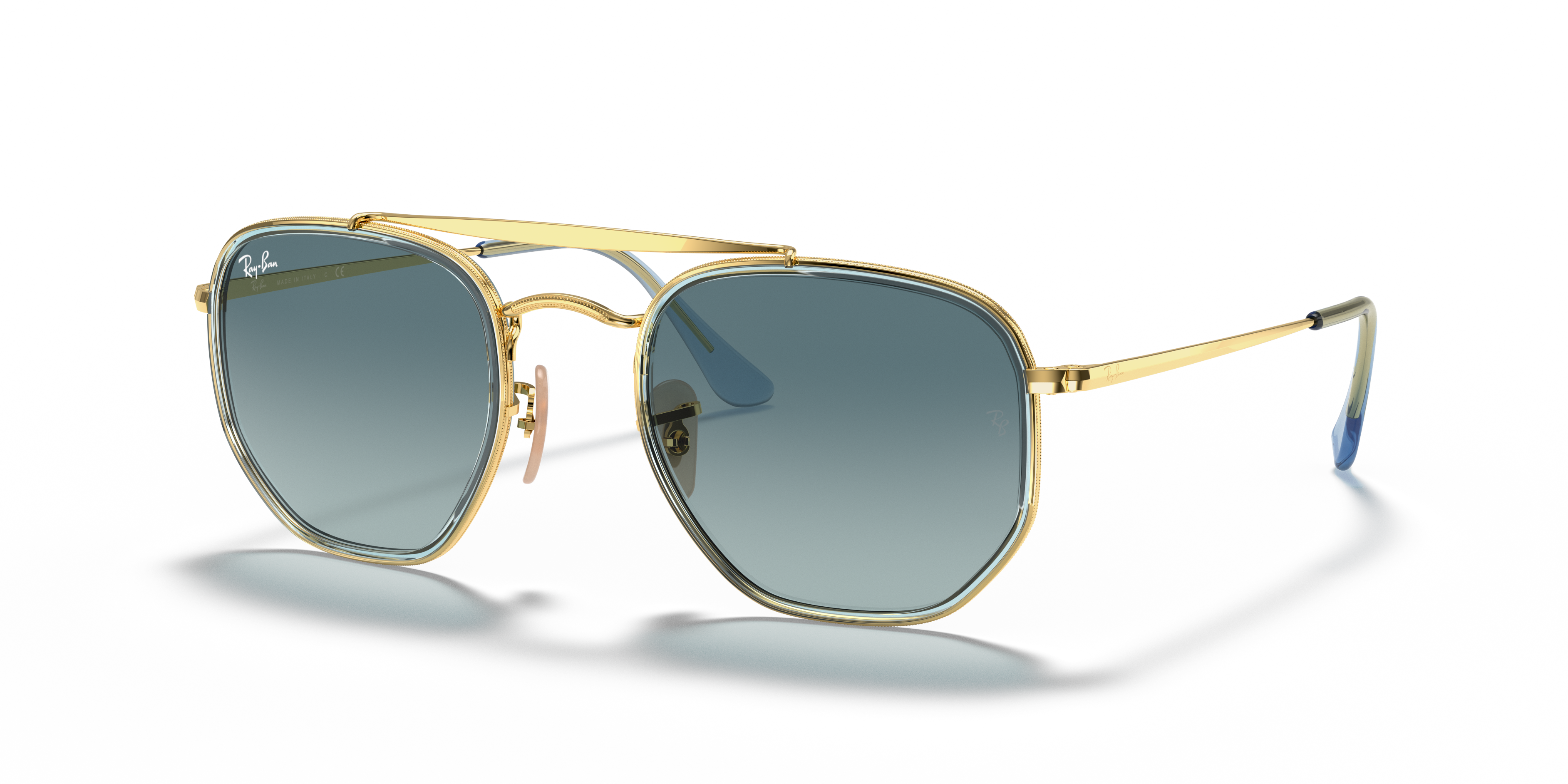 MARSHAL II Sunglasses in Arista Gold and Blue Gradient (52-23