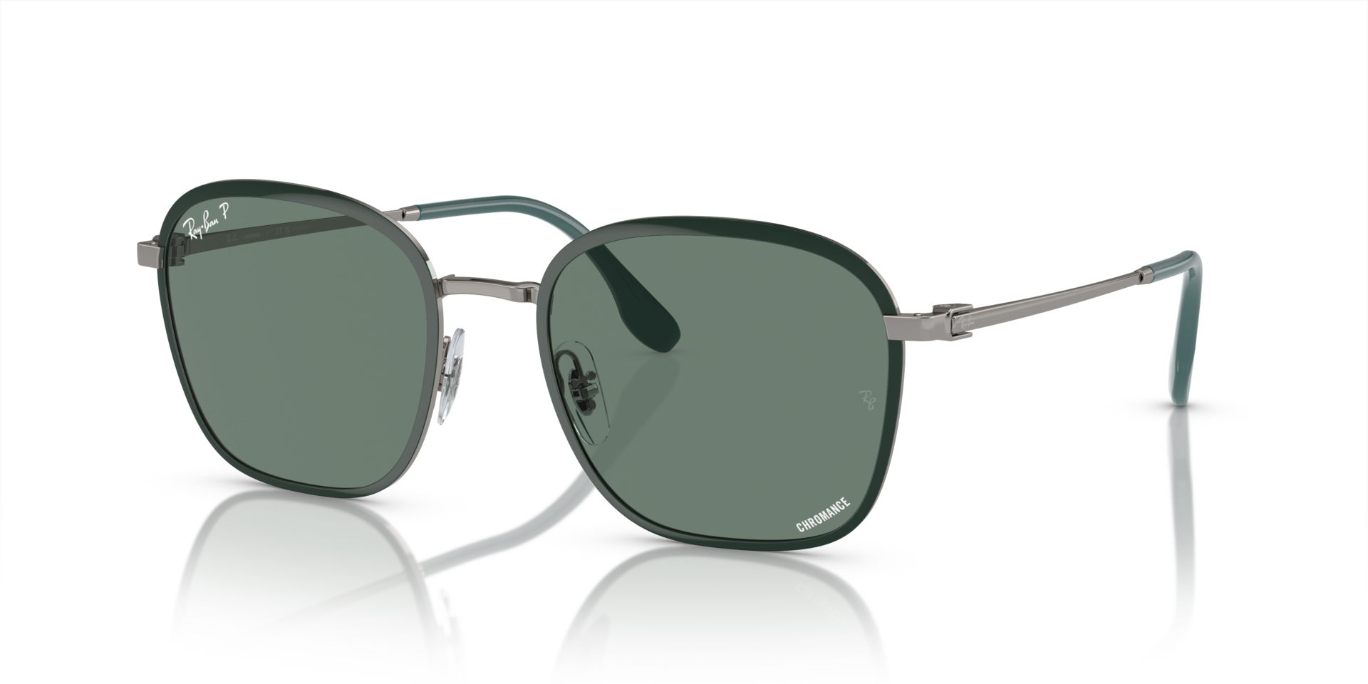 RB3720 POLARIZED+ LENSES — Green On Gunmetal / Grey Polarized+