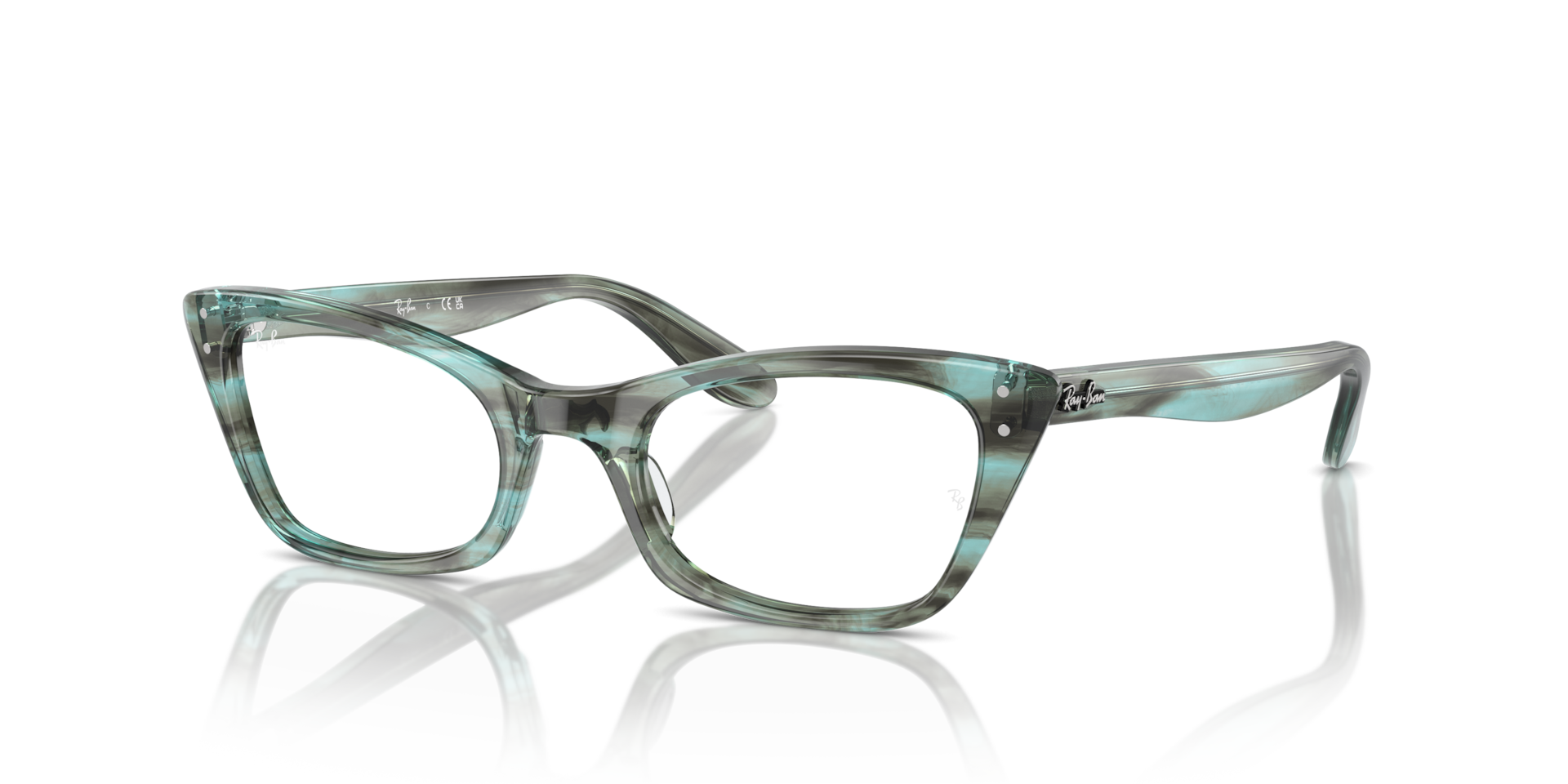LADY BURBANK OPTICS — Striped Green / Clear