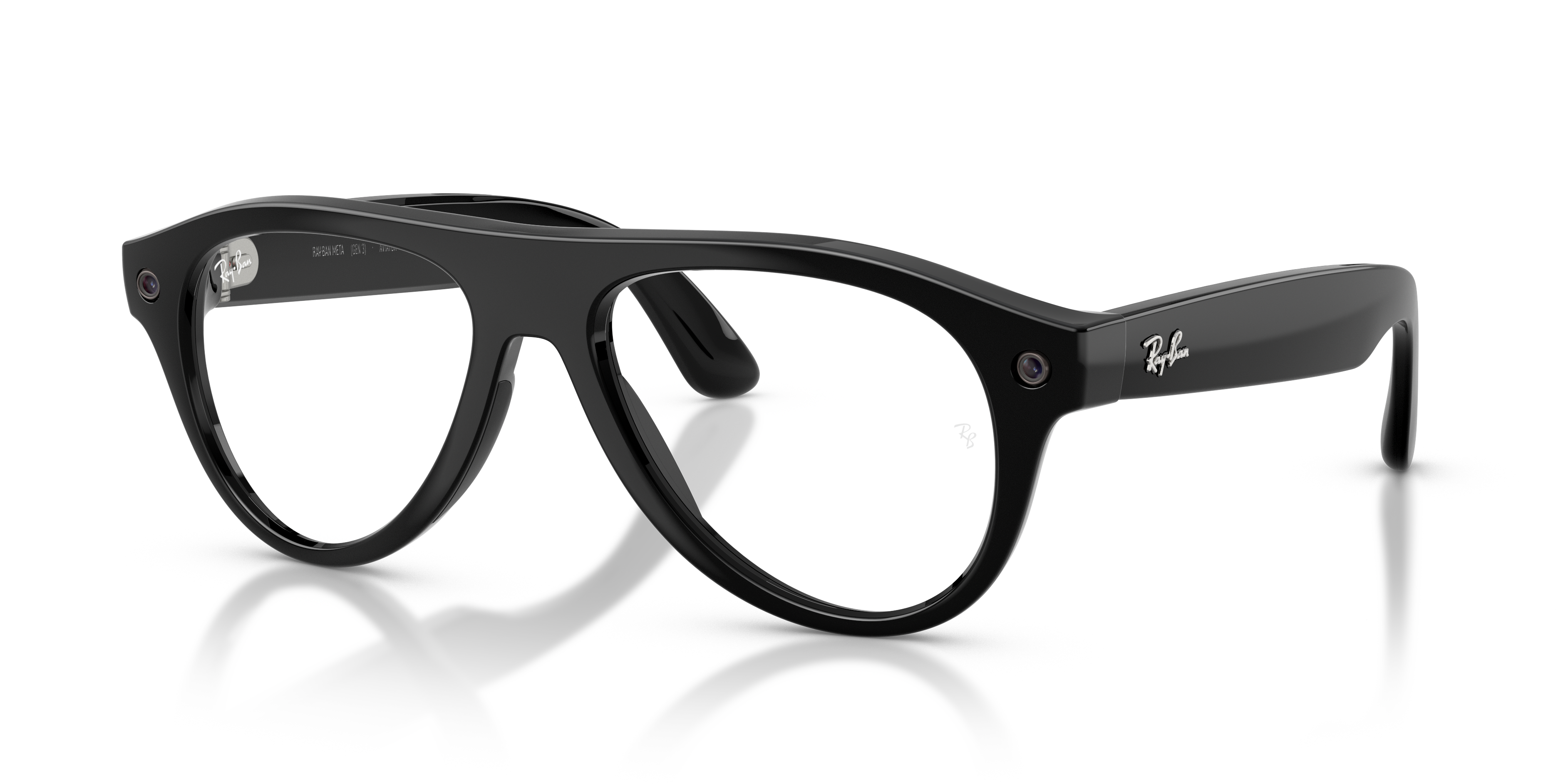 Ray-ban Meta (gen 3) Aviator Optics AI Glasses in Shiny Black Frame and ...