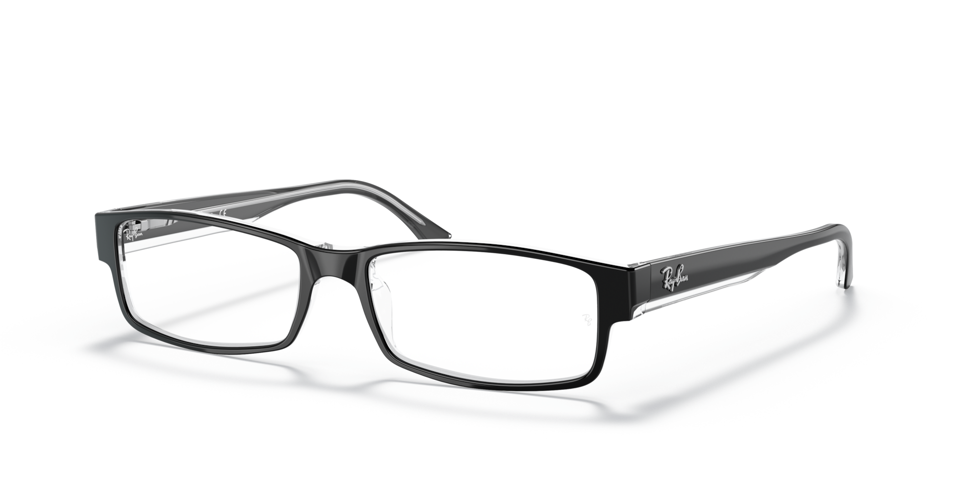 RB5114 OPTICS: Black On Transparent / Clear