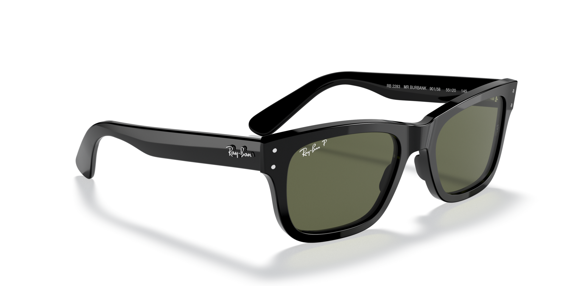 BURBANK Polarized Sunglasses in Black and G-15 Green Polarized (58