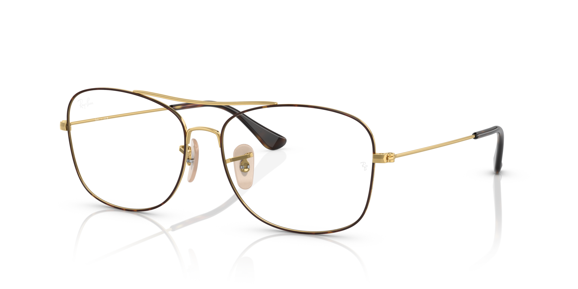 RB6499 OPTICS: Havana On Gold / Clear