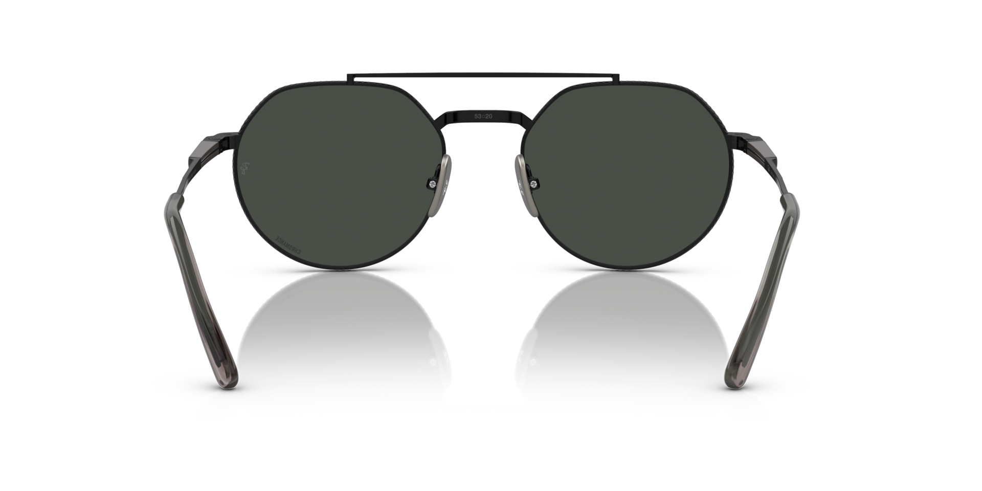 JACK II TITANIUM Polarized Sunglasses in Black and Dark Grey (53