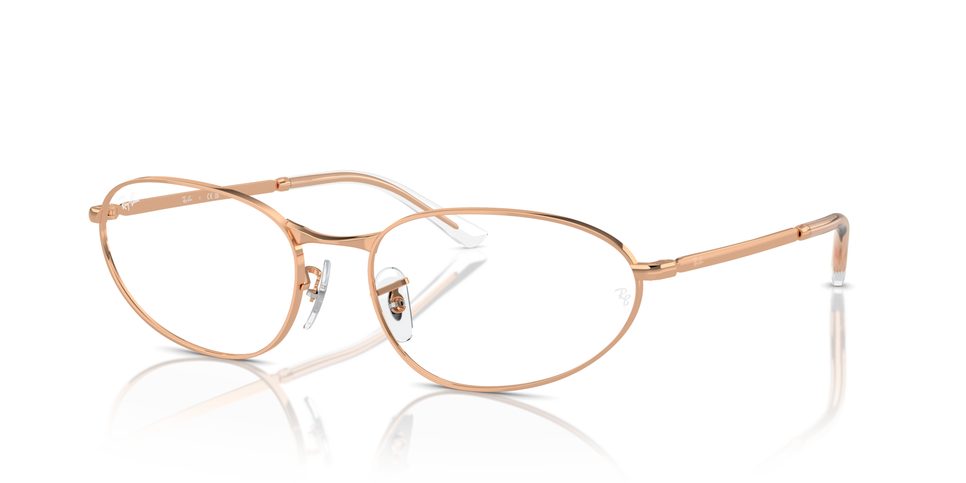 RB3734V OPTICS — Rose Gold / Clear