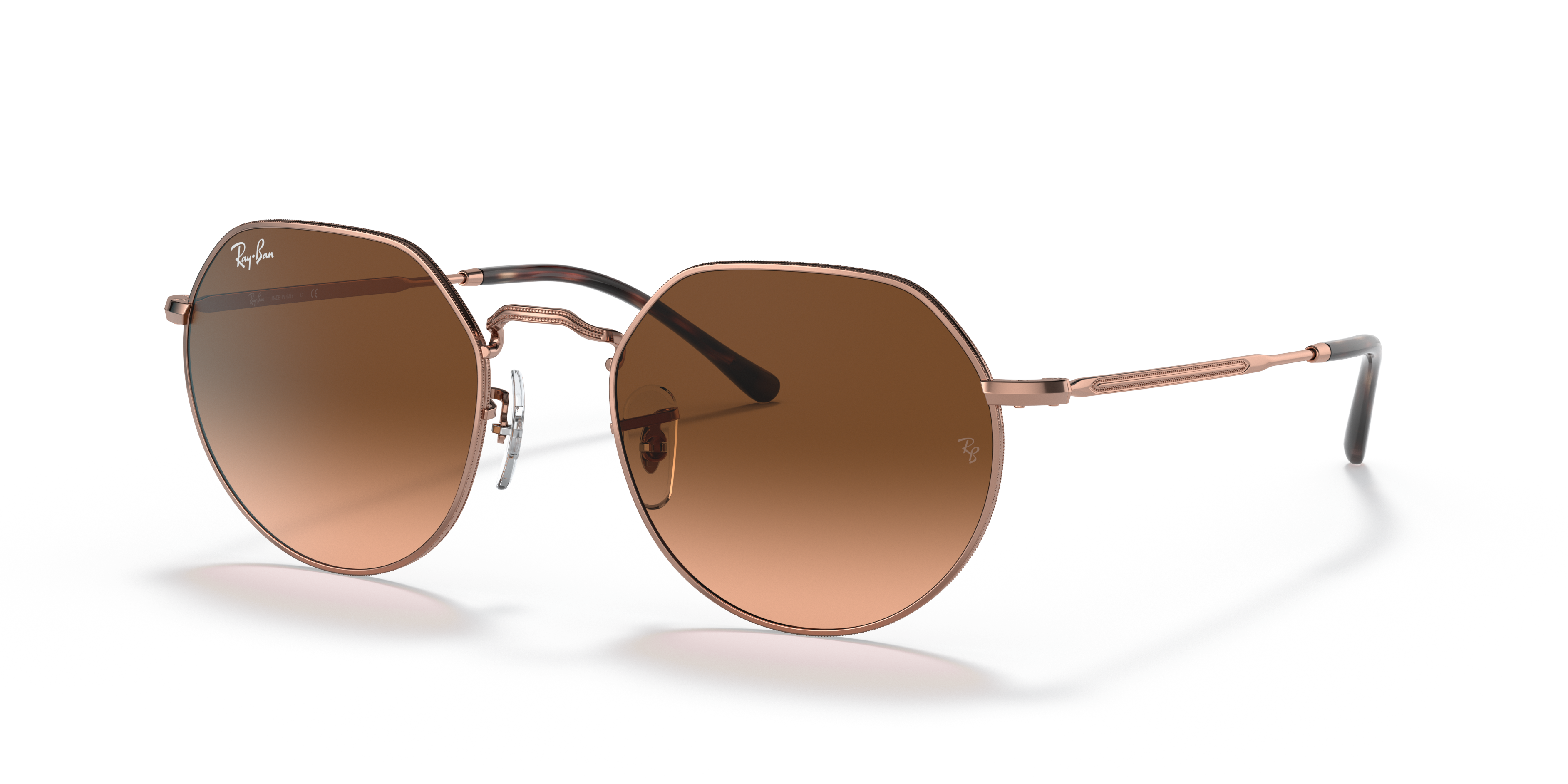 Jack Sunglasses in Polished Copper and Pink/Brown (51-20) - RB3565 ...