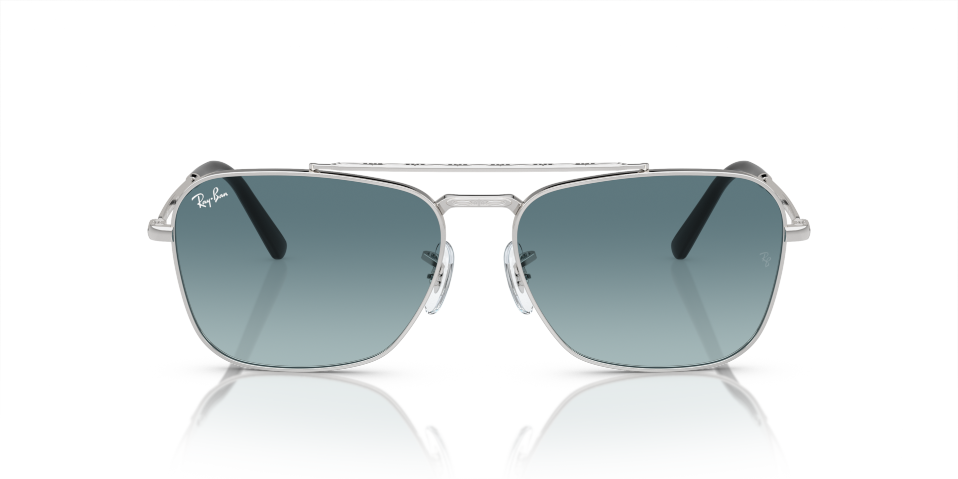 NEW CARAVAN Sunglasses in Silver and Blue/Grey (58-15) - RB3636