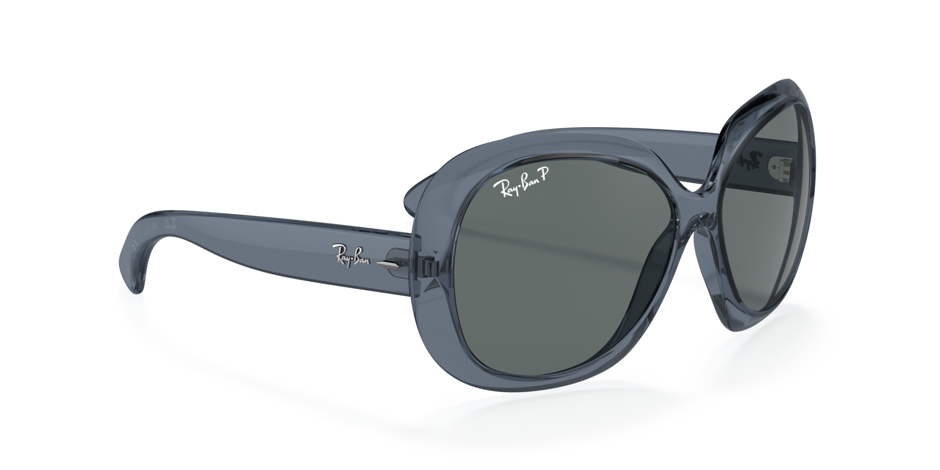 JACKIE OHH II TRANSPARENT Polarized Sunglasses in Transparent Blue