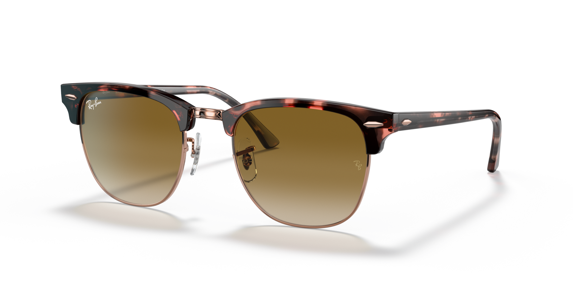 CLUBMASTER FLECK — Pink Havana / Light Brown Gradient