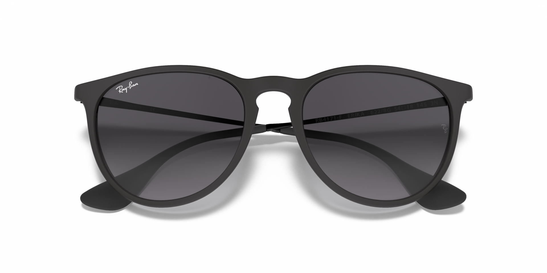ERIKA CLASSIC Sunglasses in Rubber Black and Grey (57-18