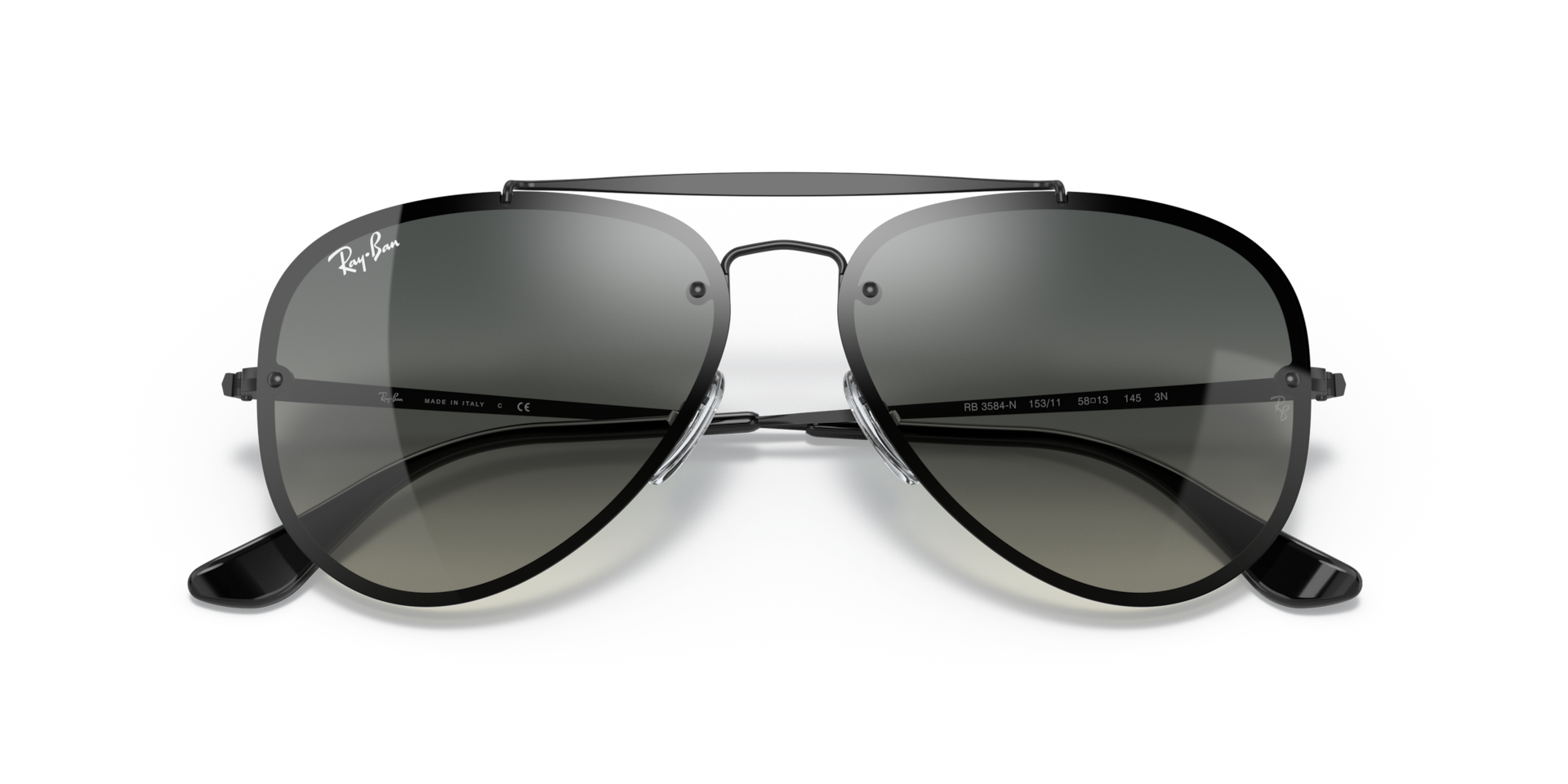 BLAZE AVIATOR Sunglasses in Black and Grey Gradient (61-13