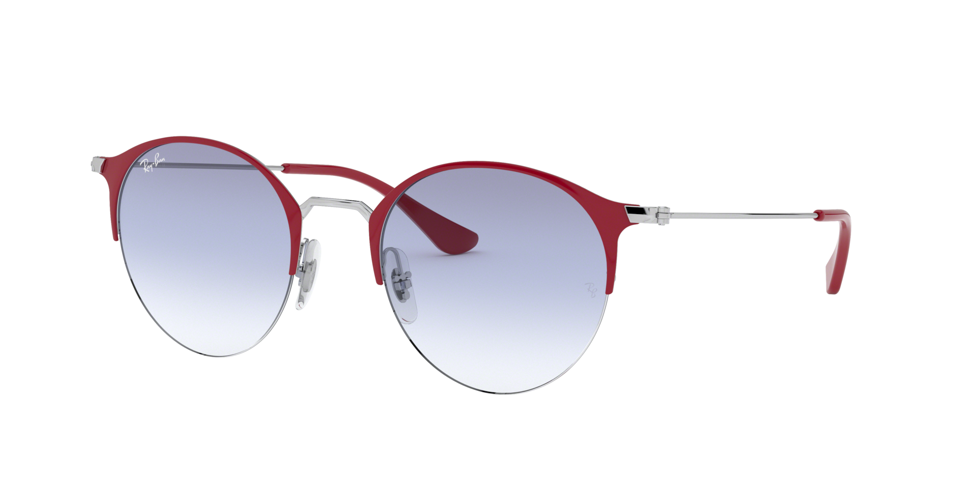 RB3578 — Bordeaux On Silver / Light Blue Gradient
