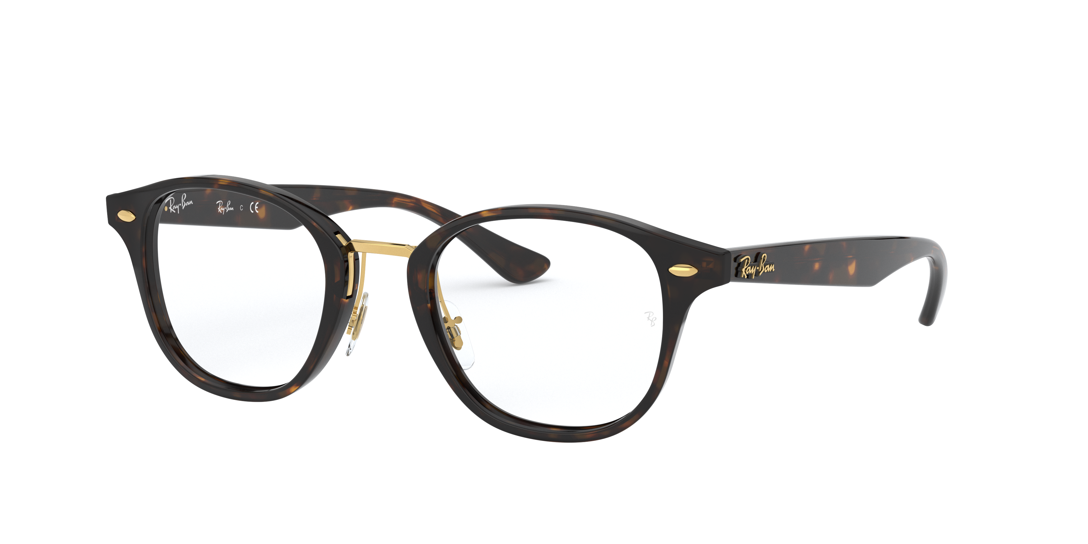 RB5355 OPTICS Polarized Eyeglasses with Tortoise and Clear (50-21