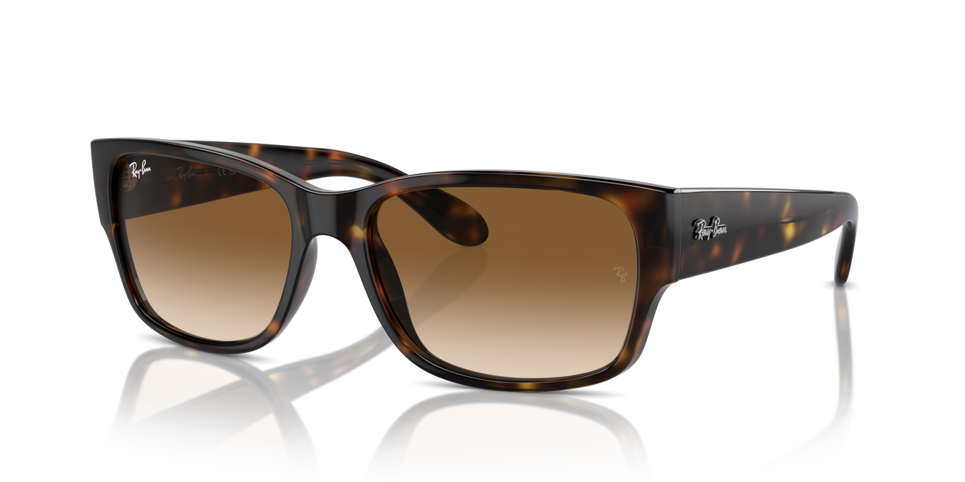 RB4388 — Havana / Clear & Brown