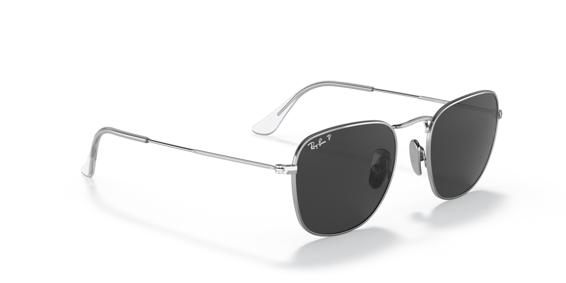 Óculos de Sol FRANK TITANIUM em Prata e Preto polarizado - RB8157