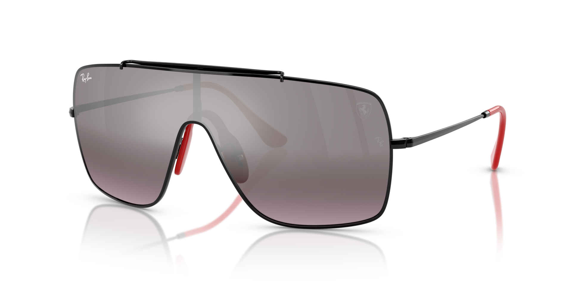 RB3697M SCUDERIA FERRARI COLLECTION — Black / Violet Mirror Gradient Silver
