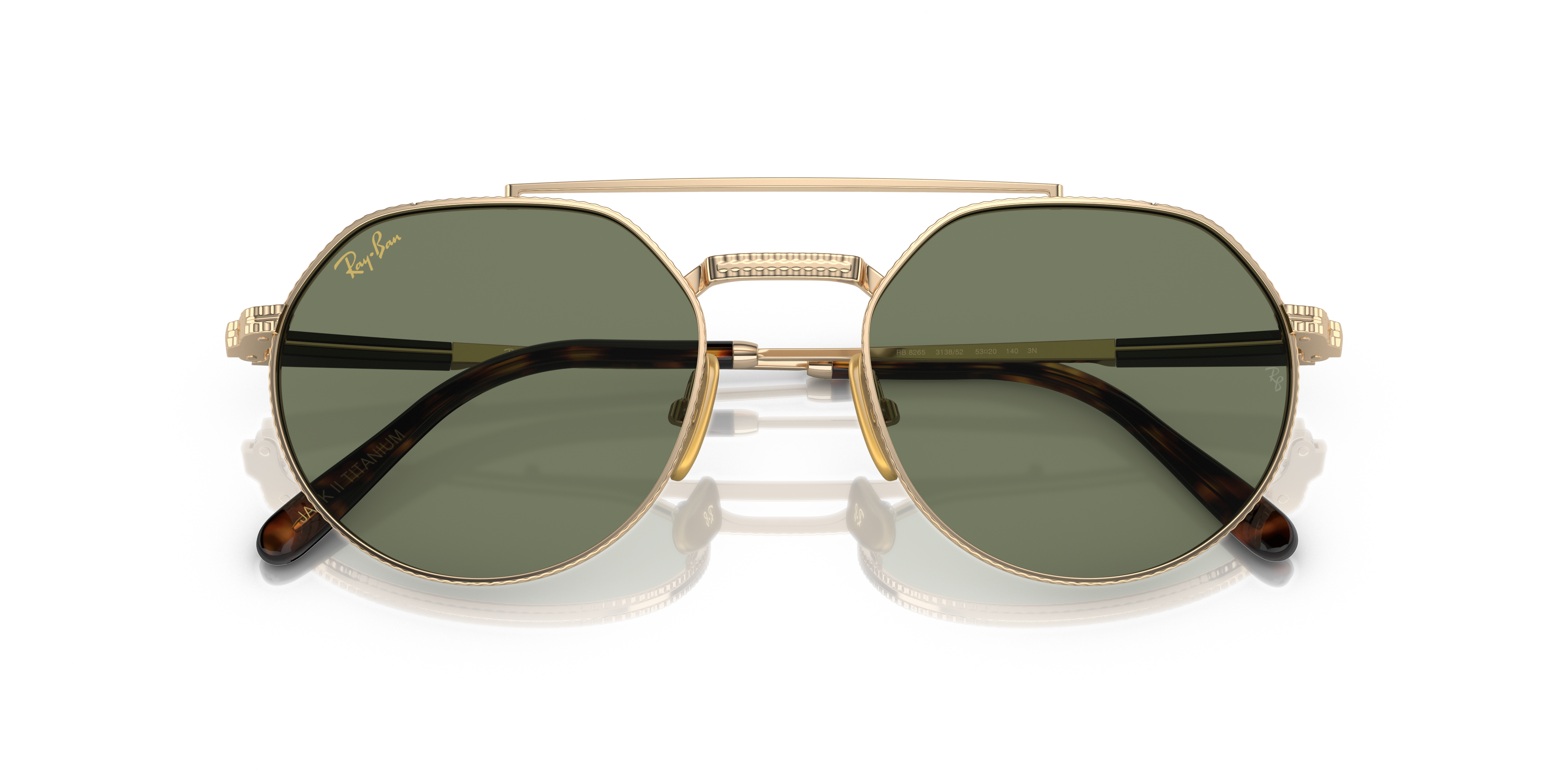 JACK II TITANIUM Sunglasses in Arista Gold and Green - RB8265