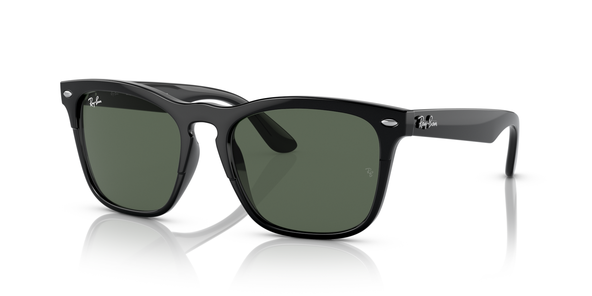 STEVE Sunglasses in Black and Dark Green (54-18) - RB4487 | Ray