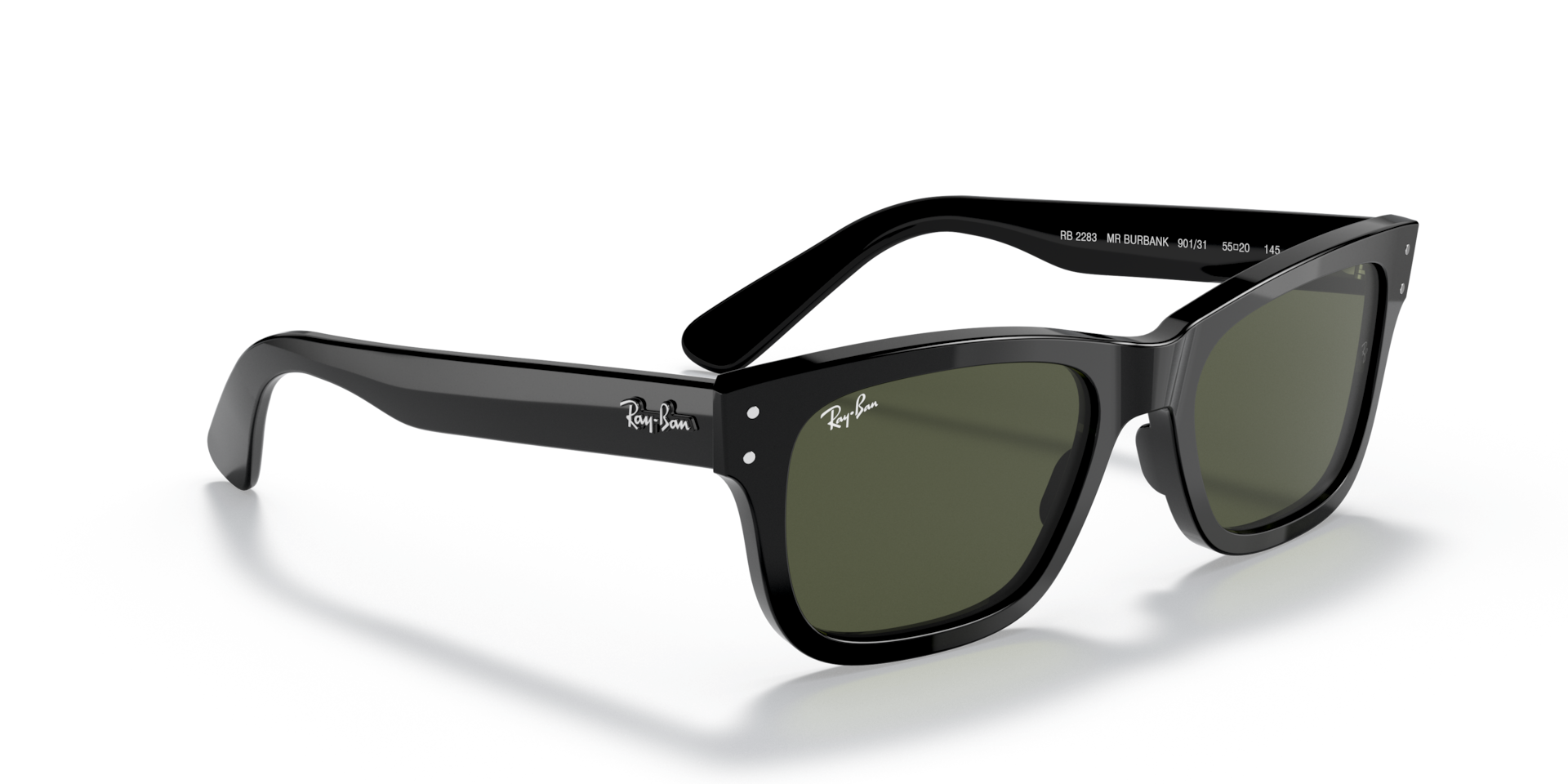 BURBANK Sunglasses in Black and G-15 Green (52-20) - RB2283 | Ray