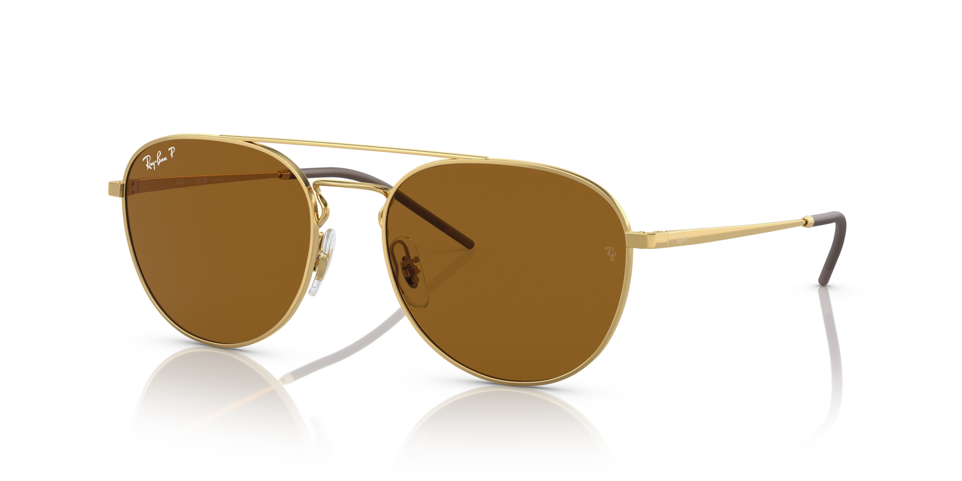 RB3589 — Arista Gold / Dark Brown Polarized