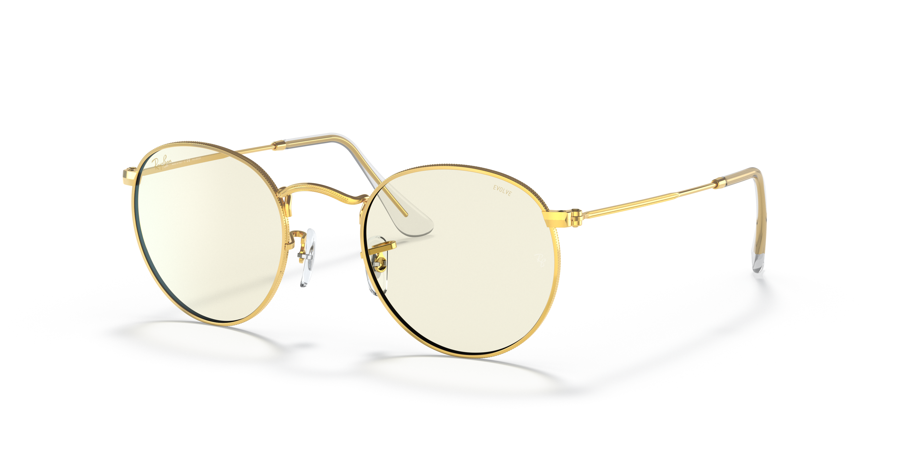 ROUND BLUE-VIOLET LIGHT CLEAR EVOLVE Everglasses Gold and Clear