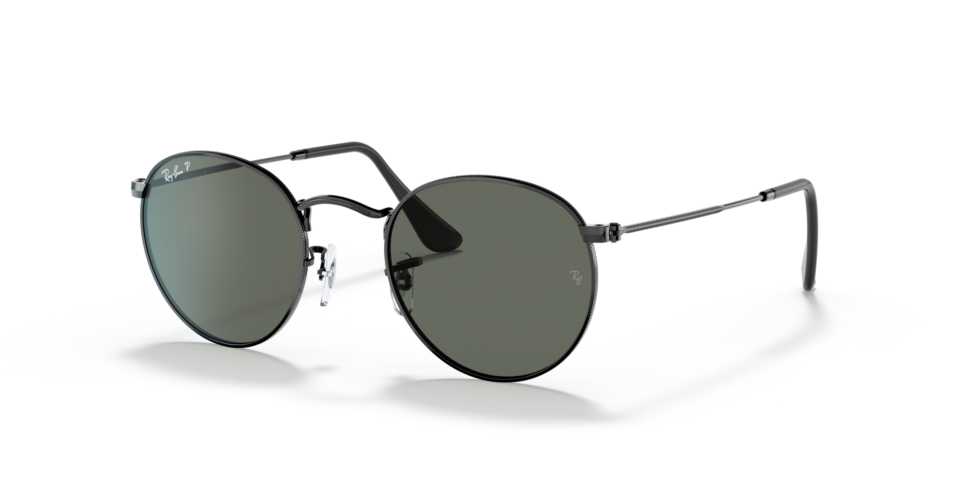 ROUND METAL — Black / G-15 Green Polarized