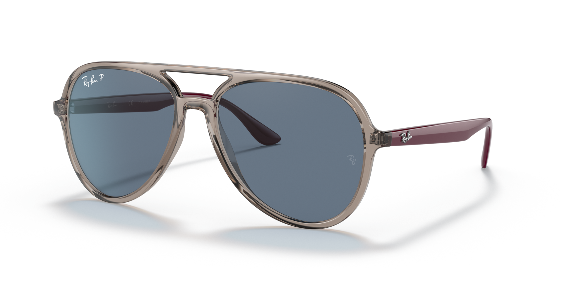 RB4376 — Transparent Grey / Dark Blue Polarized