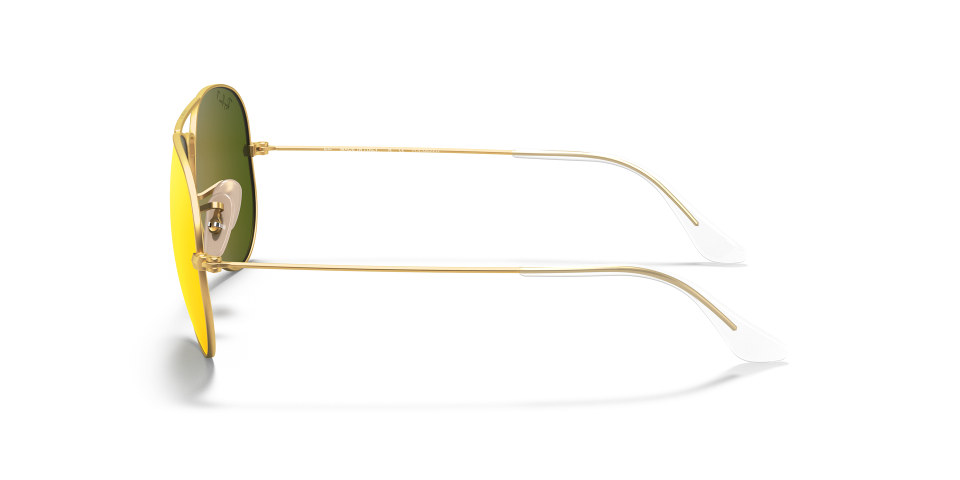 AVIATOR FLASH LENSES Polarized Sunglasses in Gold and Orange Flash