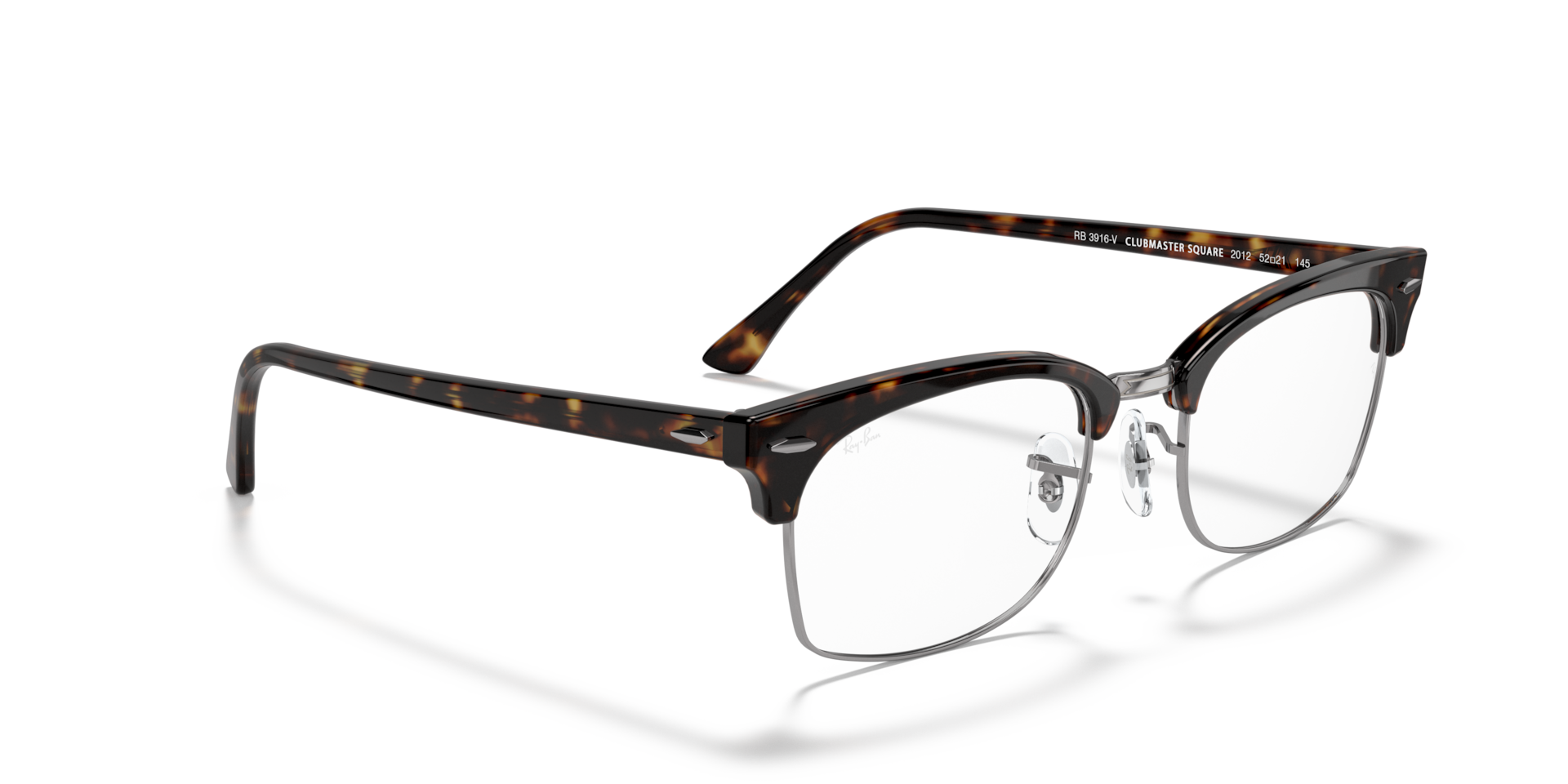 CLUBMASTER SQUARE OPTICS Eyeglasses with Havana and Clear (52-21