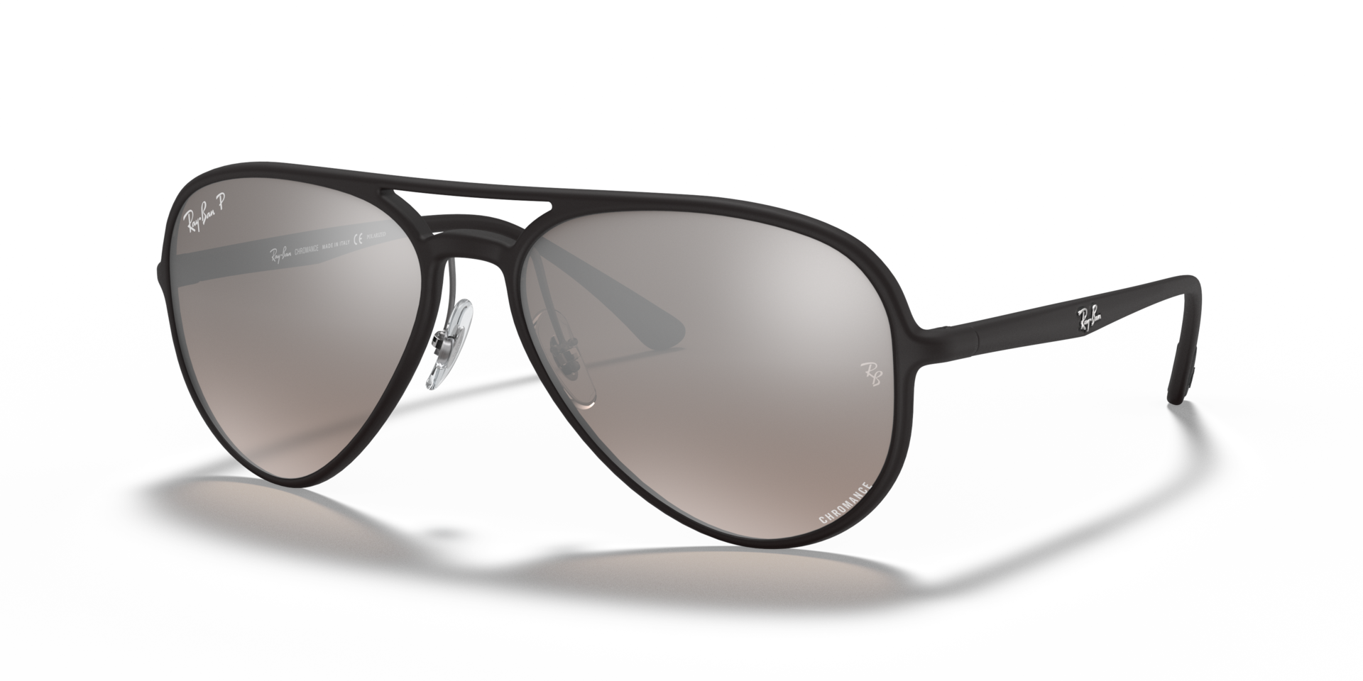 RB4320 POLARIZED+ LENSES — Black / Silver Polarized+