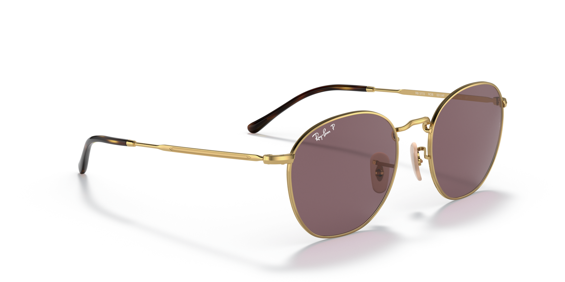 ROB Polarized Sunglasses in Arista Gold and Dark Violet Polarized