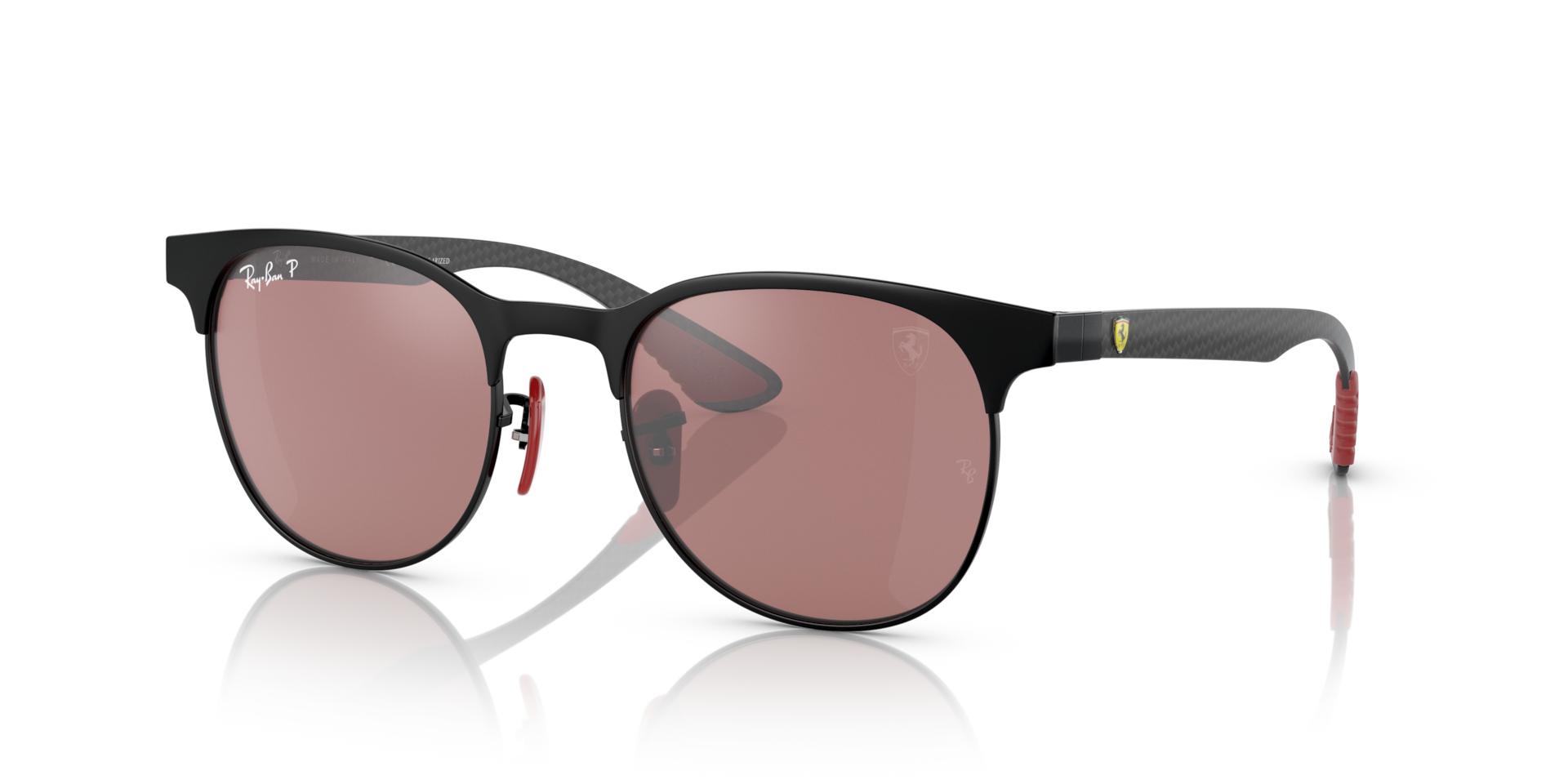 RB8327M SCUDERIA FERRARI COLLECTION POLARIZED+ LENSES: Black / Purple & Silver Polarized+