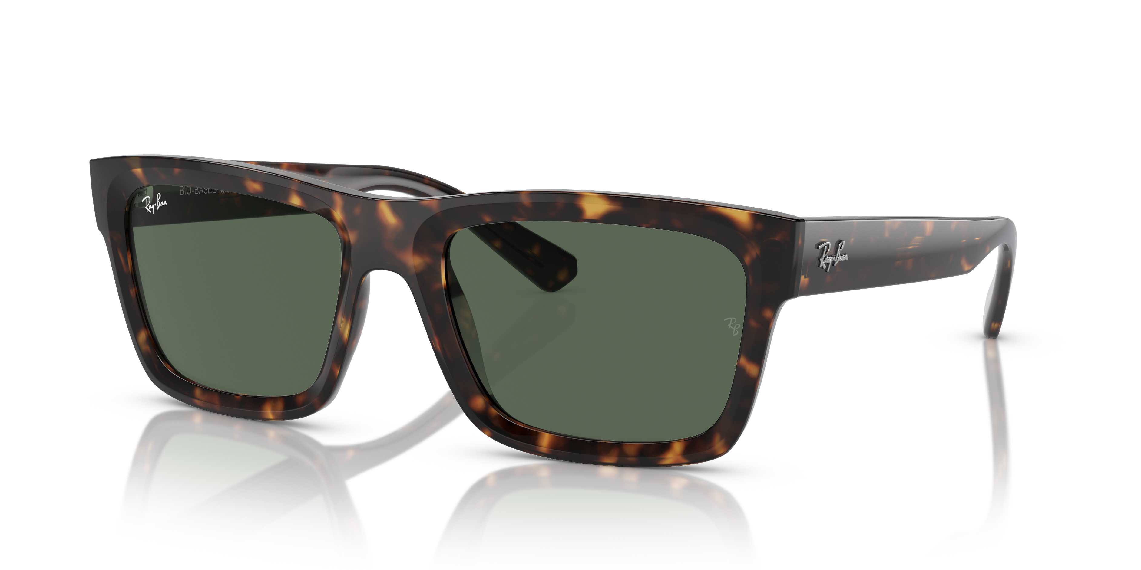 Warren Bio-based Sunglasses in Polished Havana and Dark Blue - RB4396F ...